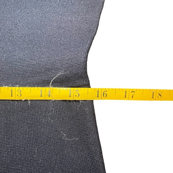 Draper James Sheer Yoke A-Line Sweater Dress Navy Blue Medium Modest Neutral - Picture 12 of 14